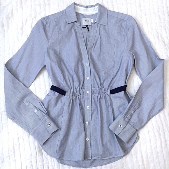 Anthropologie Tops - Anthropologie HD in Paris button up striped blouse